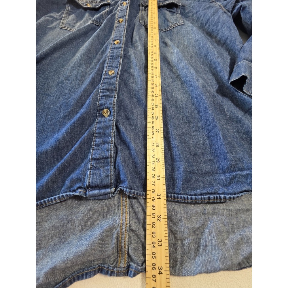 Sofia Jeans by Sofia Vergara Denim Shirt Women's XXL 20 Chambray Button Front - Picture 11 of 16